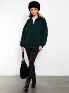 Свитшот на молнии из футера в цвете малахит Kosmos(фото2)