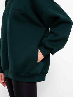 Свитшот на молнии из футера в цвете малахит Kosmos(фото5)