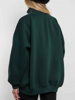 Свитшот на молнии из футера в цвете малахит Kosmos(фото6)