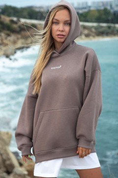 Худи оверсайз с начёсом в цвете нюд Kosmos