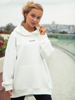 Худи оверсайз с начёсом в молочном цвете Kosmos(фото3)