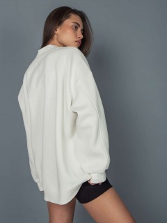 Свитшот оверсайз молочного цвета с принтом Kosmos(фото7)