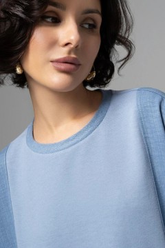 Свитшот комбинированный голубой Charutti(фото4)