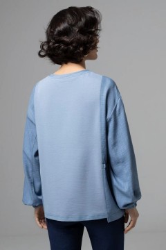 Свитшот комбинированный голубой Charutti(фото7)