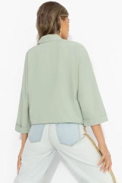 Блузка зелёная на кулиске Charutti(фото6)
