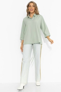 Блузка зелёная на кулиске Charutti(фото2)