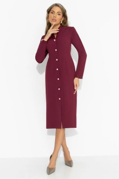 Платье бордовое на пуговицах Charutti(фото4)