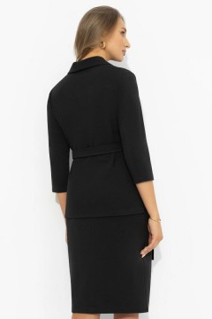Костюм чёрный с юбкой трикотажный Charutti(фото5)