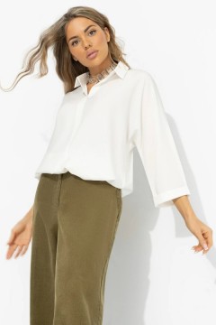 Блузка белая на кулиске Charutti(фото4)