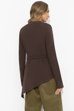 Лонгслив коричневый из хлопка Charutti(фото6)