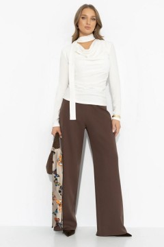 Лонгслив молочного цвета с креативным воротником Charutti(фото2)