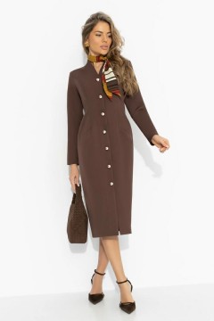 Платье коричневое на пуговицах Charutti(фото2)