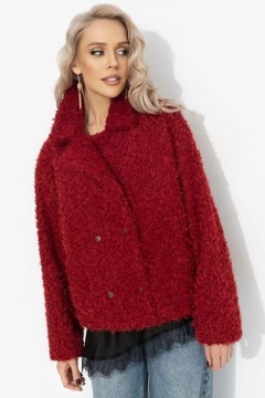 Полупальто красное с акцентным подкладом Charutti(фото3)