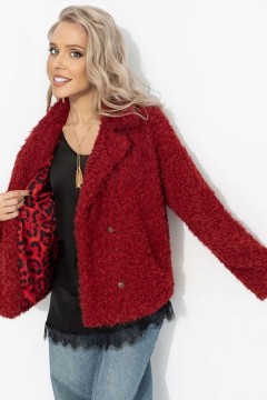 Полупальто красное с акцентным подкладом Charutti(фото6)