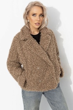 Полупальто бежевое с акцентным подкладом Charutti(фото3)