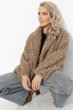 Полупальто бежевое с акцентным подкладом Charutti(фото2)