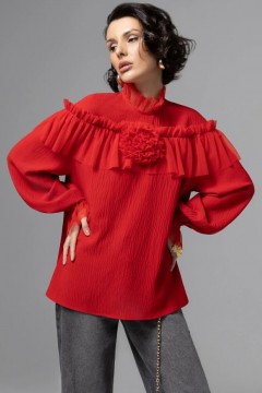 Блузка красная оригинального дизайна Charutti