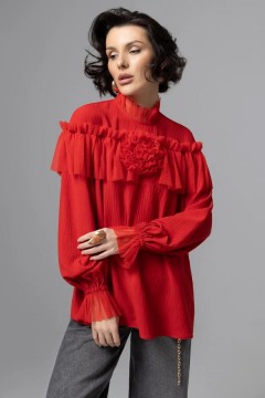 Блузка красная оригинального дизайна Charutti(фото5)
