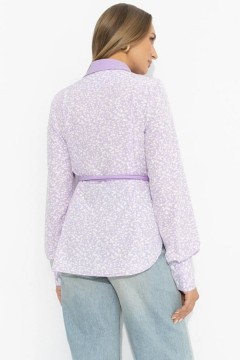 Рубашка сиреневая с имитацией многослойности Charutti(фото5)