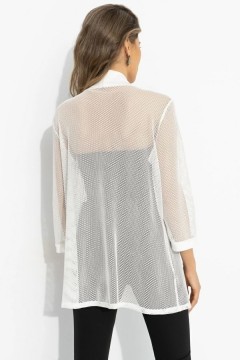 Кардиган белый оригинальный из сетки Charutti(фото6)