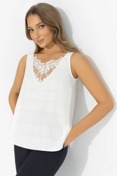 Топ белый с кружевом Charutti(фото5)