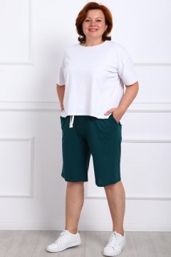Шорты с карманами в цвете изумруд Iv-capriz