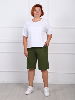 Шорты с карманами в цвете хаки Iv-capriz(фото2)