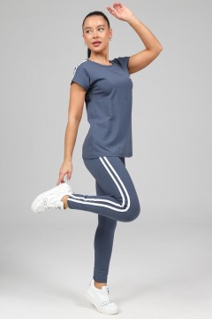 Костюм трикотажный серый с лосинами Iv-capriz