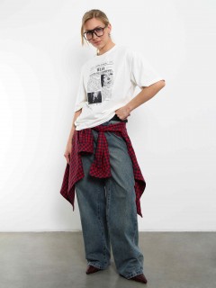 Футболка трикотажная с принтом Kosmos(фото2)