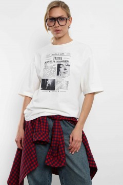 Футболка трикотажная с принтом Kosmos