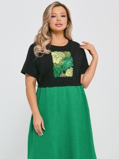 Платье комбинированное с разрезами по низу Dora(фото3)