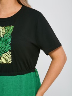 Платье комбинированное с разрезами по низу Dora(фото6)