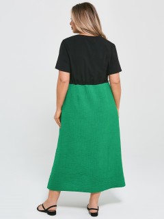 Платье комбинированное с разрезами по низу Dora(фото11)