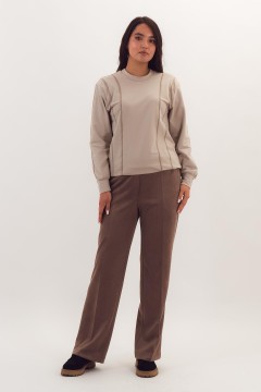 Джемпер светло-бежевый из футера Braslava(фото2)