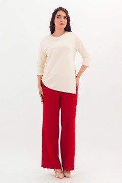 Туника молочного цвета из футера Braslava(фото2)