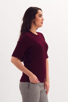 Футболка вязаная бордового цвета Braslava(фото5)