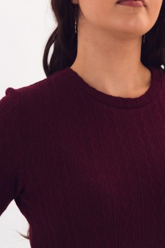 Футболка вязаная бордового цвета Braslava(фото3)