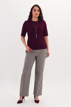 Футболка вязаная бордового цвета Braslava(фото2)