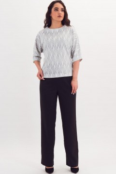 Брюки однотонные тёмно-серые Braslava