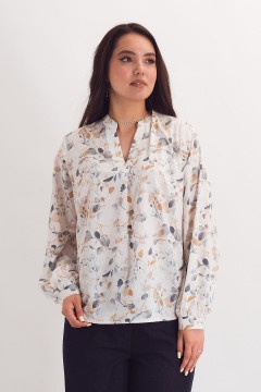 Блузка бежевая с длинными рукавами Braslava(фото3)