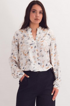 Блузка бежевая с длинными рукавами Braslava