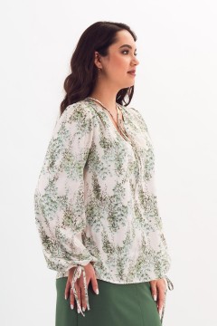 Блузка светлая с длинными рукавами Braslava(фото5)