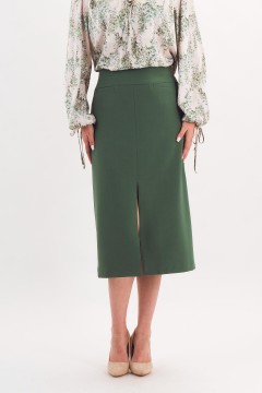 Юбка зелёная с разрезом по переду Braslava(фото2)