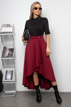 Юбка бордовая на запах Эмбер №1 Valentina
