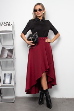 Юбка бордовая на запах Эмбер №1 Valentina(фото5)