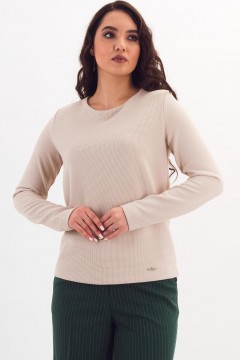 Джемпер светло-бежевый из трикотажа Braslava