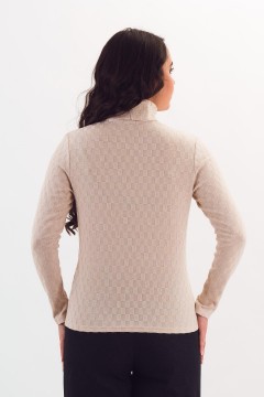 Водолазка трикотажная светло-бежевого цвета Braslava(фото6)