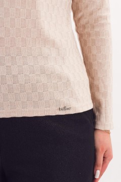 Водолазка трикотажная светло-бежевого цвета Braslava(фото5)