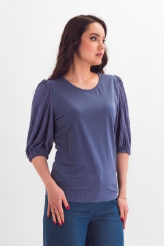 Блузка светло-синяя из трикотажа Braslava(фото5)