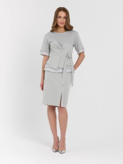 Юбка бледно-зелёная в тонкую полоску Priz(фото2)